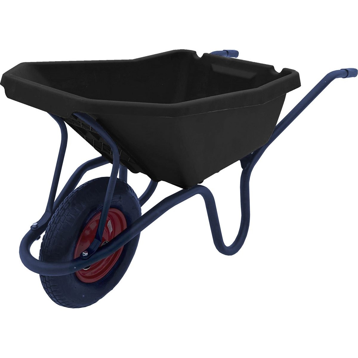 Тачка Вариант-120 л. строительная одноколесная с черным пластиковым кузовом