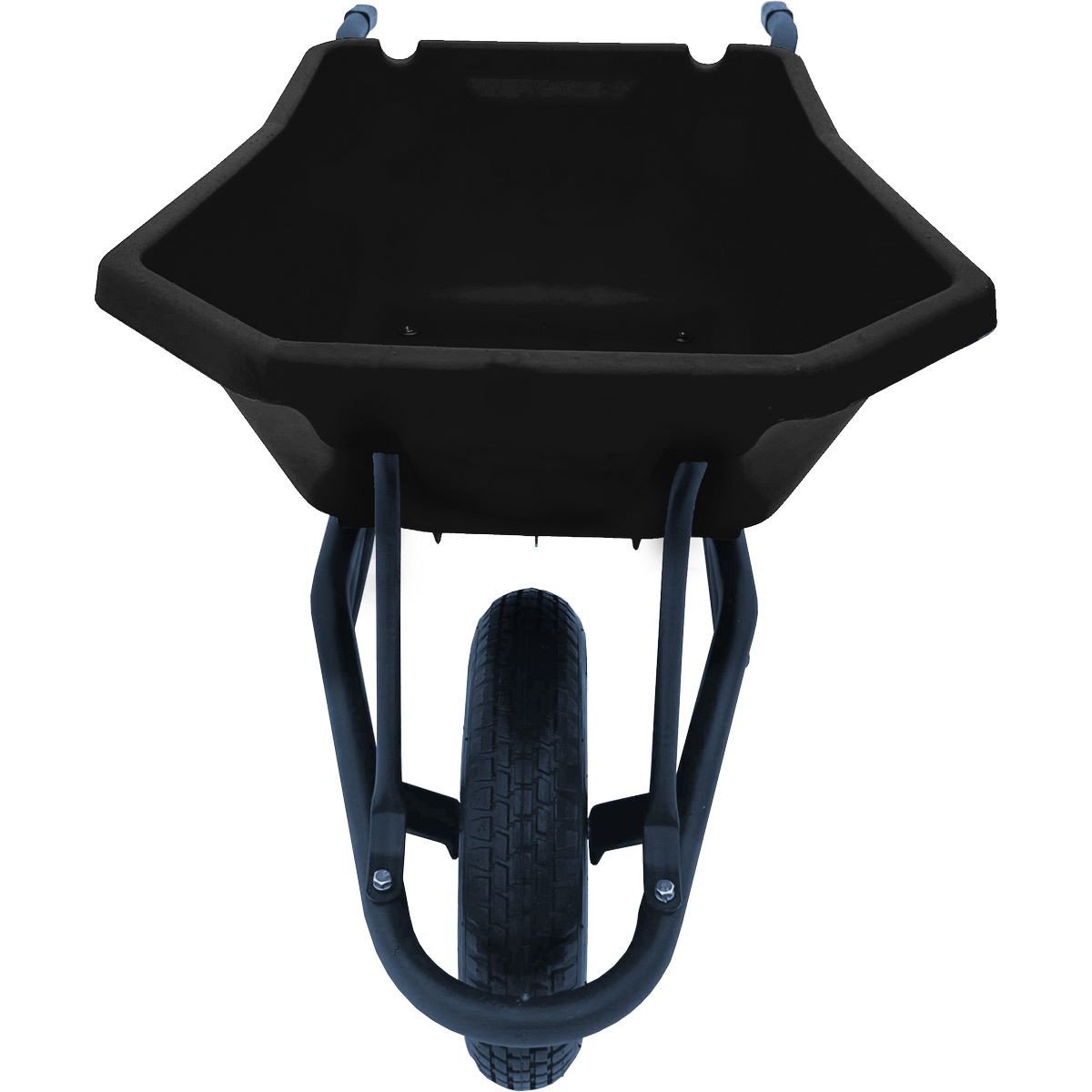 Тачка Вариант-120 л. строительная одноколесная с черным пластиковым кузовом