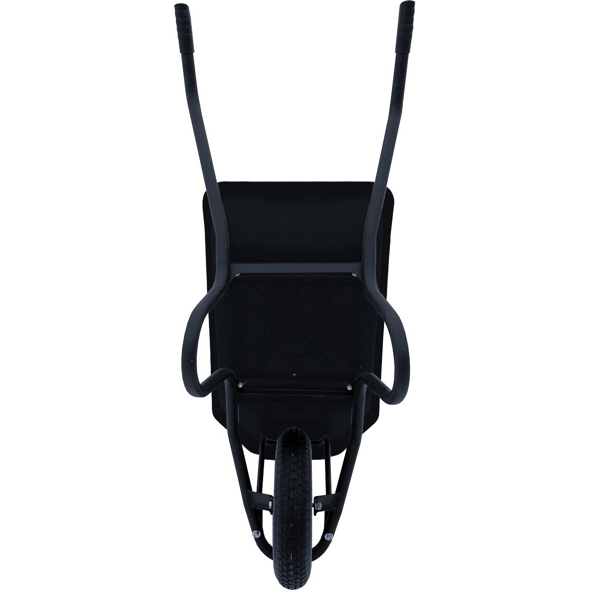 Тачка Вариант-120 л. строительная одноколесная с черным пластиковым кузовом