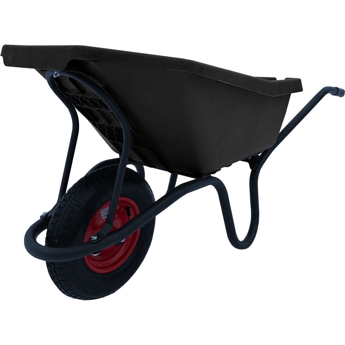 Тачка Вариант-120 л. строительная одноколесная с черным пластиковым кузовом