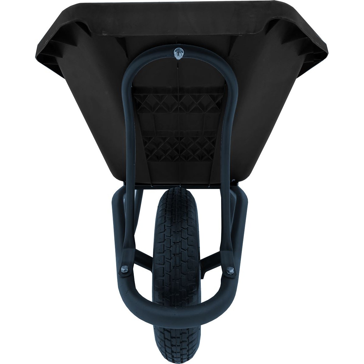 Тачка Вариант-120 л. строительная одноколесная с черным пластиковым кузовом