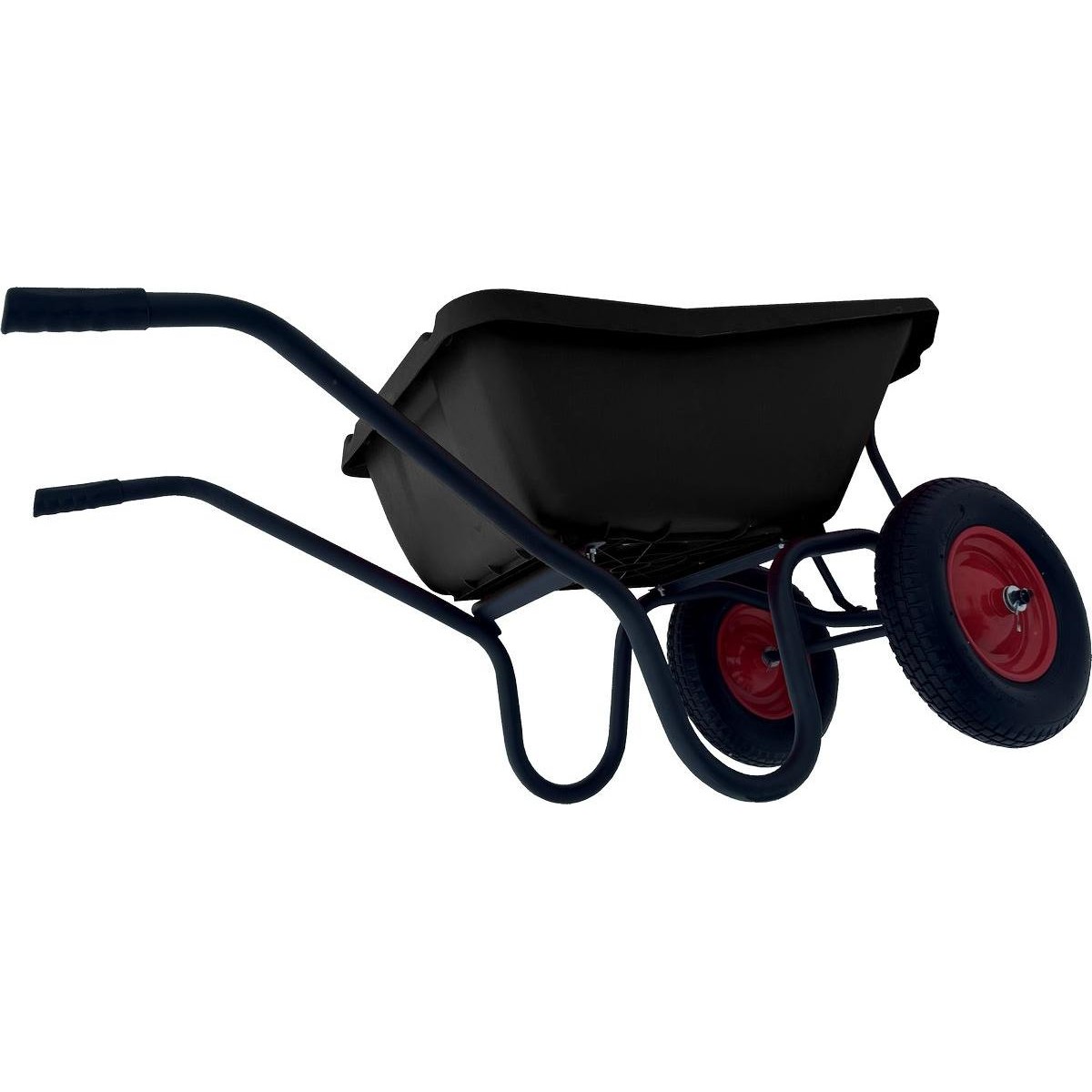 Тачка Вариант-120 л. строительная двухколесная с черным пластиковым кузовом