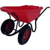 Тачка строительная Вариант двухколесная с цветным пластиковым кузовом 120 л.