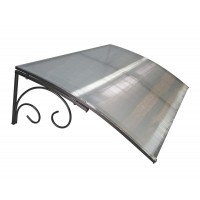 Козырёк из поликарбоната металлический S4002 118х78х30 см