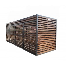 Контейнерная площадка для контейнеров ТБО "Бункер" с деревянной обрешеткой