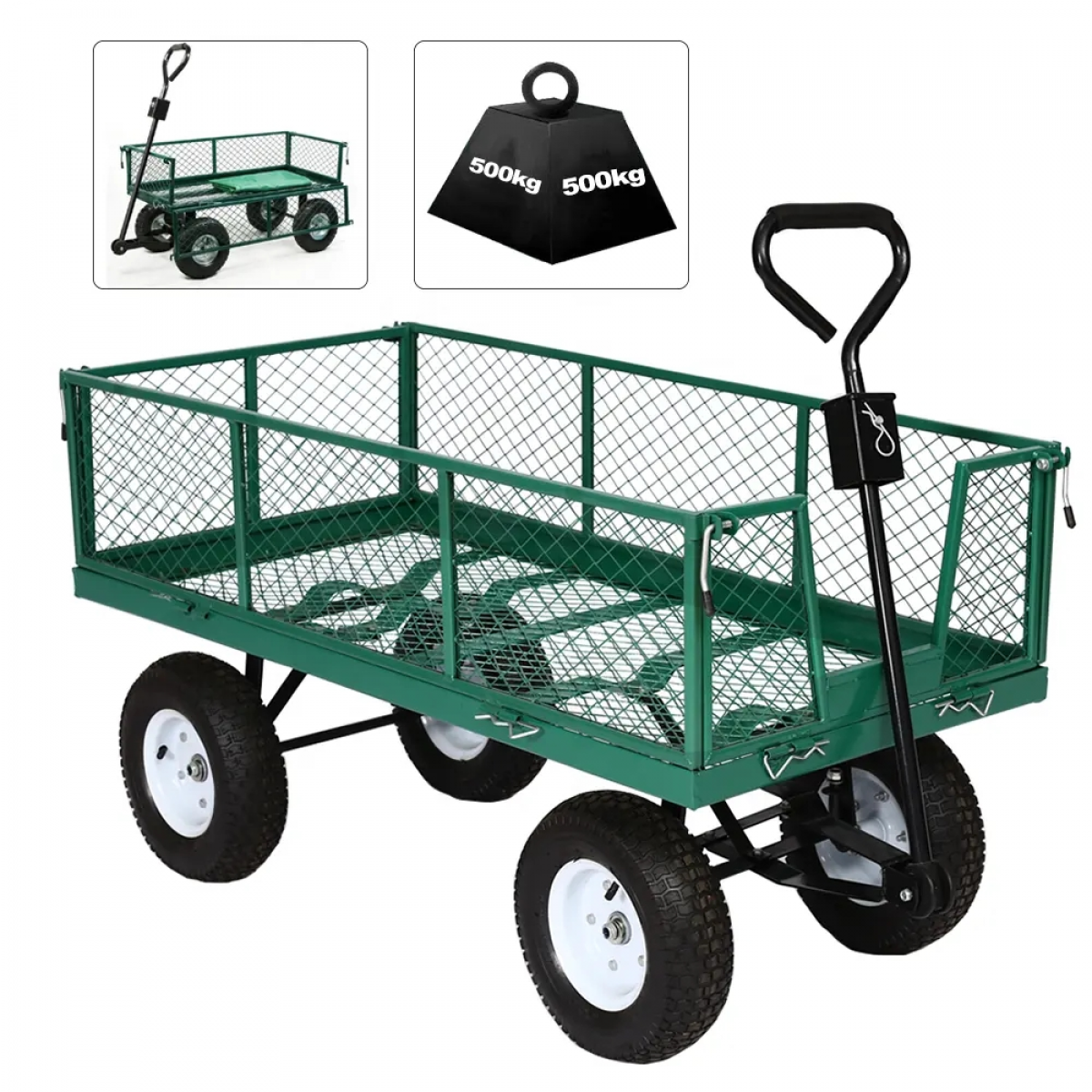 Тележка садовая 4-х колёсная с откидными бортами ТС1840АН