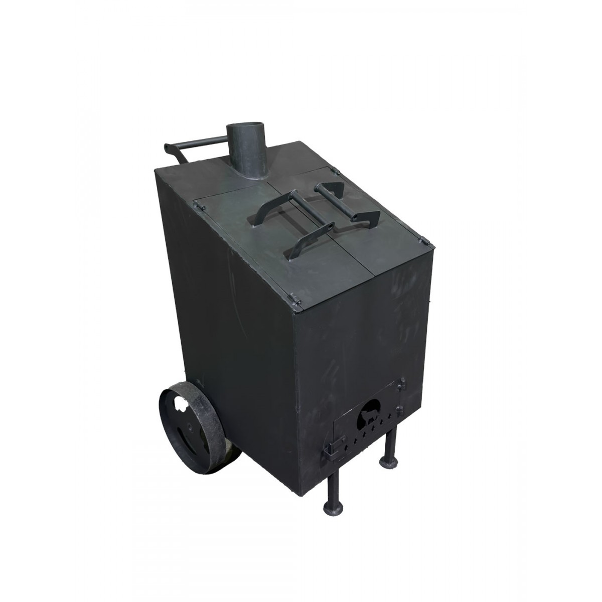 Бочка-печь для сжигания мусора 200 л с двумя дверьми (сталь 3 мм) Бочка-печь для сжигания мусора 200 л с двумя дверьми (сталь 3 мм)