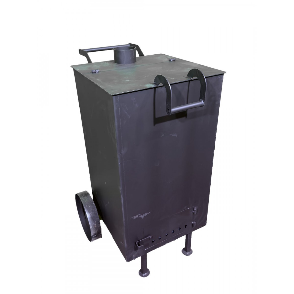 Квадратная бочка-печь для сжигания мусора 200л (сталь 3 мм) Квадратная бочка-печь для сжигания мусора 200л (сталь 3 мм)