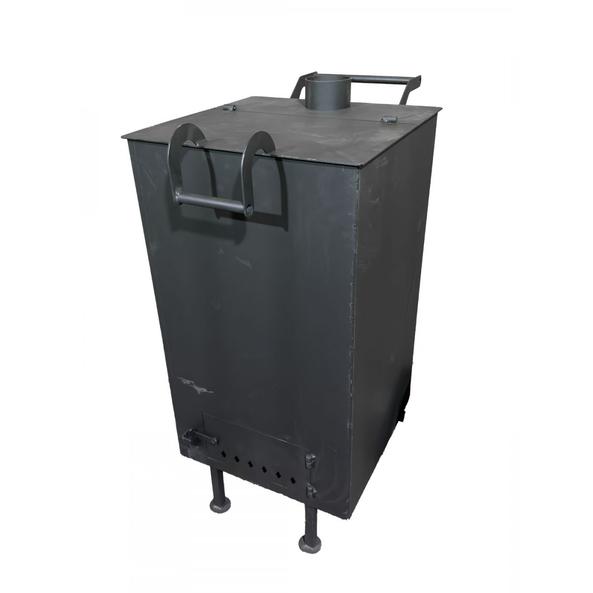 Квадратная бочка-печь для сжигания мусора 200л (сталь 3 мм) Квадратная бочка-печь для сжигания мусора 200л (сталь 3 мм)