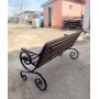 Кованная парковая скамья Французская лоза с подлокотниками 23 м.