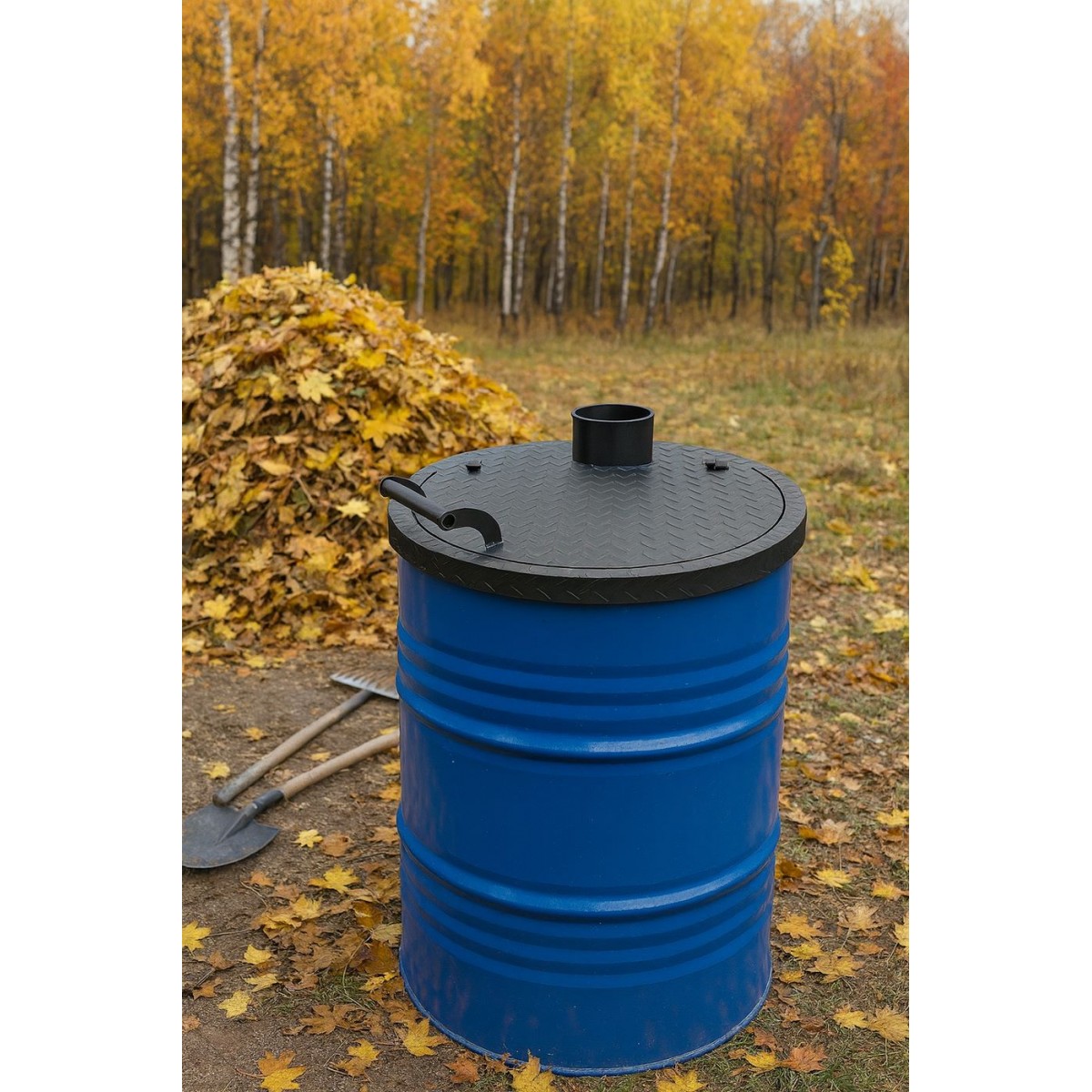 Крышка на бочку для сжигания мусора 61 см., сталь 3 мм.