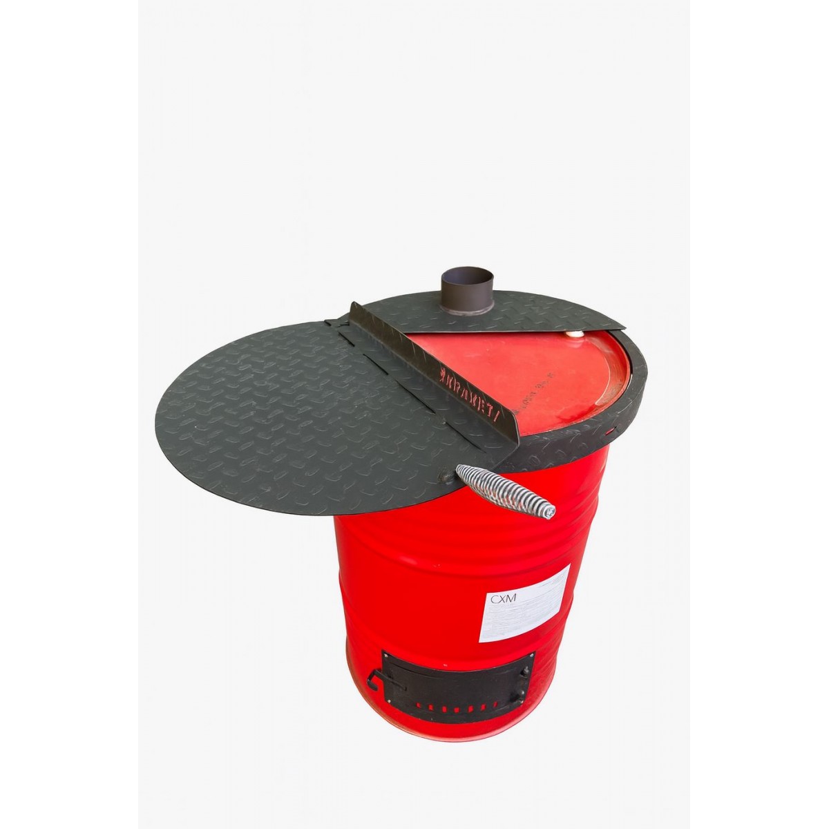 Крышка на бочку раздвижная с ручкой пружиной сталь 3 мм