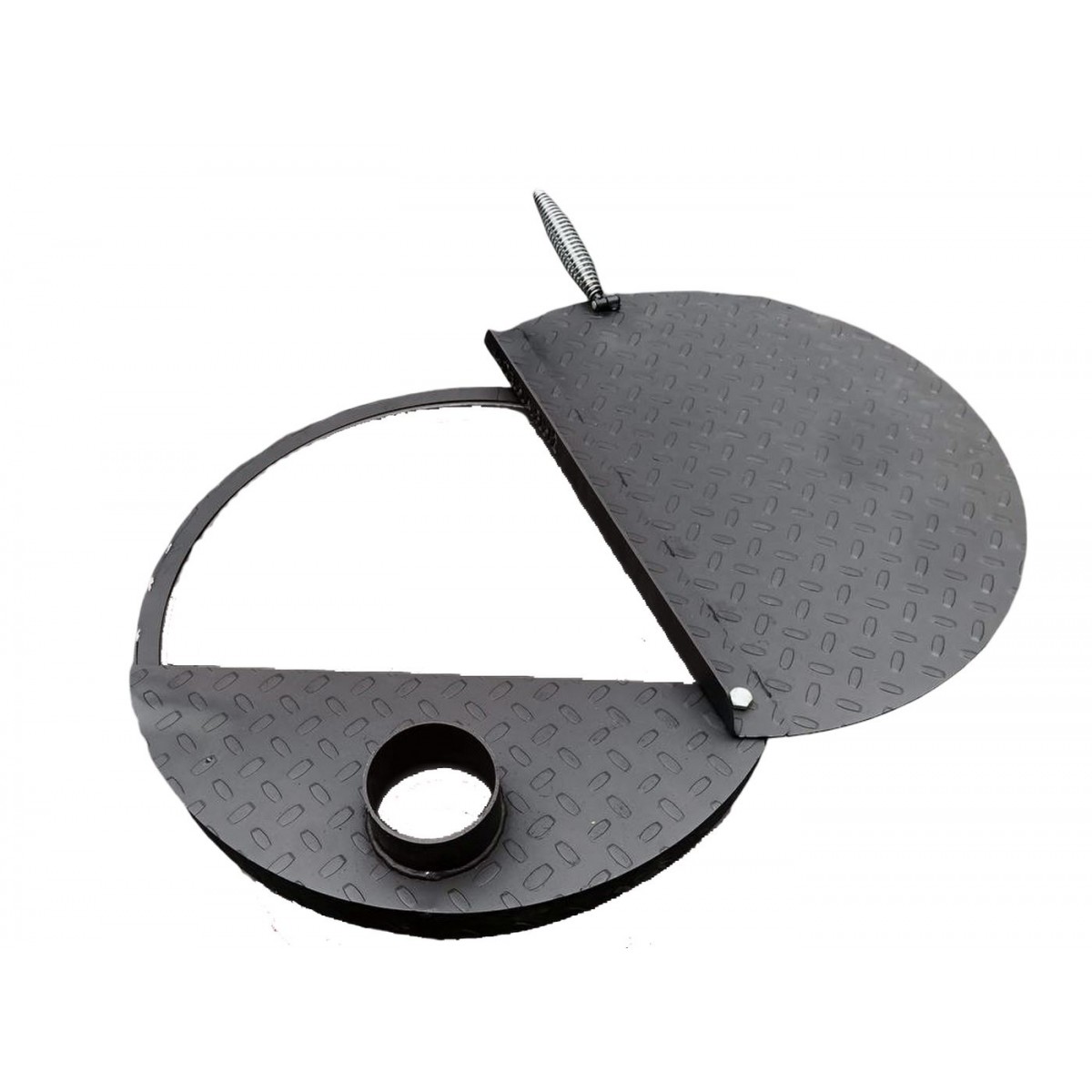 Крышка на бочку раздвижная с ручкой пружиной сталь 3 мм