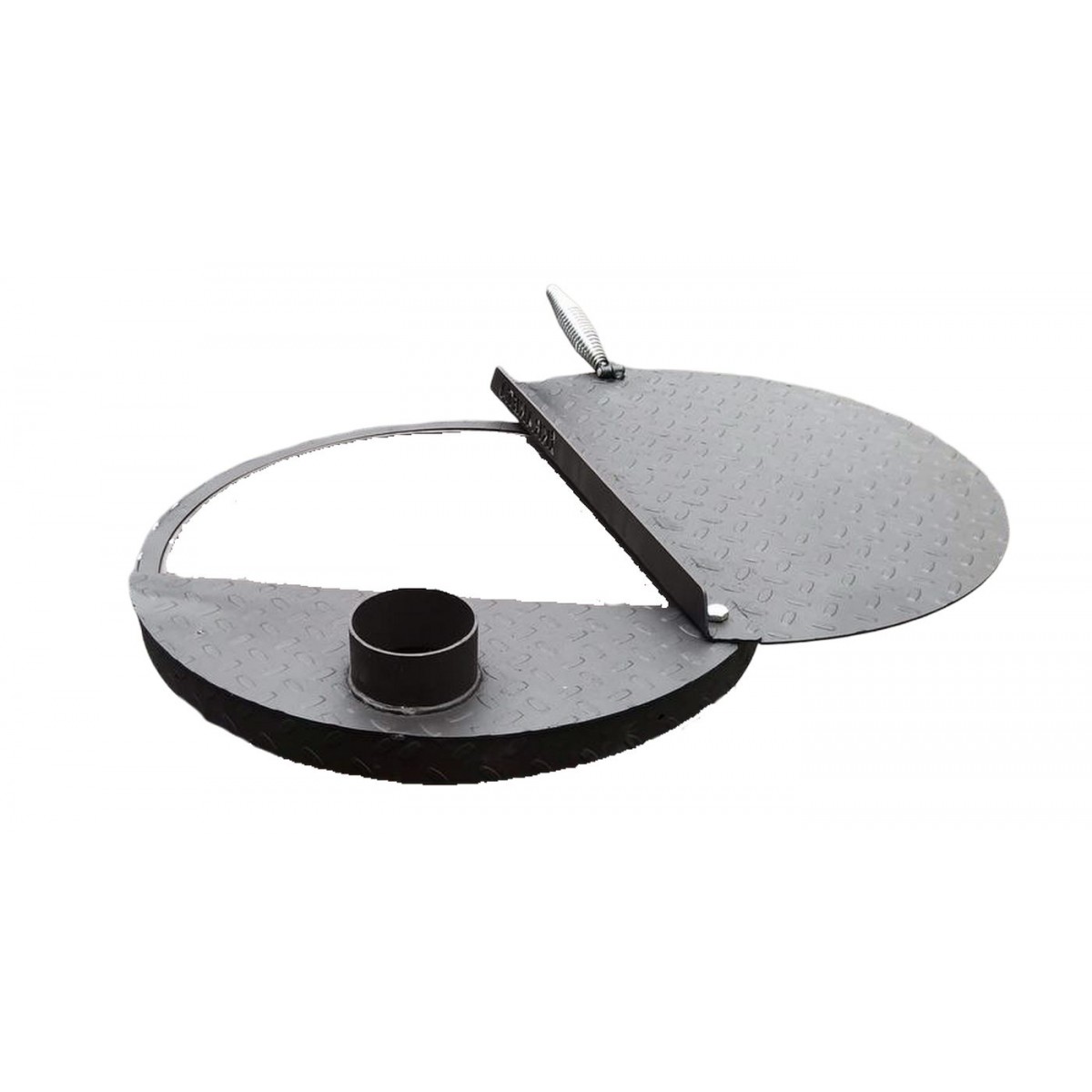 Крышка на бочку раздвижная с ручкой пружиной сталь 3 мм