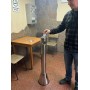 >Урна для мусора переносная «Бокал» из нержавеющей стали с пепельницей