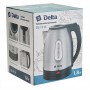 Чайник электрический 1500 Вт, 1,8 л DELTA DL-1114 черный с серым