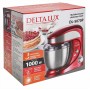 Миксер 1000 Вт с чашей 4 л планетарный многофункциональный DELTA LUX DL-5070Р красный