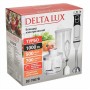 Блендер погружной 1000 Вт DELTA LUX DE-7007B с измельчителем, венчиком, стаканом, белый с черным