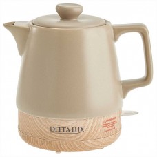 Чайник электрический 1200 Вт, 1 л, корпус из фарфора DELTA LUX DE-1013 бежевый