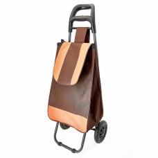 Тележка багажная ручная 25 кг DT-20 коричневая с оранжевым