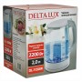 Чайник электрический 2200 Вт, 2 л DELTA LUX DL-1058W белый