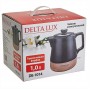 Чайник электрический 1200 Вт, 1 л, корпус из фарфора DELTA LUX DE-1014 черный