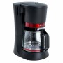 Кофеварка 700 Вт, 1200 мл DELTA LUX DL-8152 черная с красным