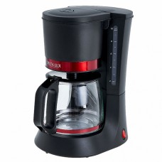 Кофеварка электрическая DELTA LUX DL-8152 черная с красным