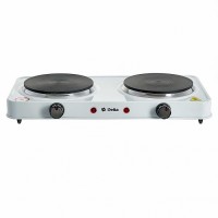 Плита электрическая 2000 Вт настольная 2-конфорочная DELTA D-706 белая