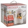 Чайник электрический 1500 Вт, 1,5 л, корпус из фарфора DELTA LUX DE-1010 "Лимоны"