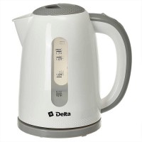 Чайник электрический 2200 Вт, 1,7 л DELTA DL-1106 белый с серым
