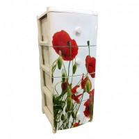 Комод пластиковый. Элластик с рисунком МАКИ.