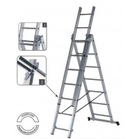Лестница-стремянка SevenBerg 3x11 алюминиевая трехсекционная 920311