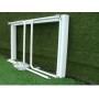 Ворота футбольные алюминиевые складные 1.2 х 0.8, профиль 80 х 40 мм без сетки с клипсами