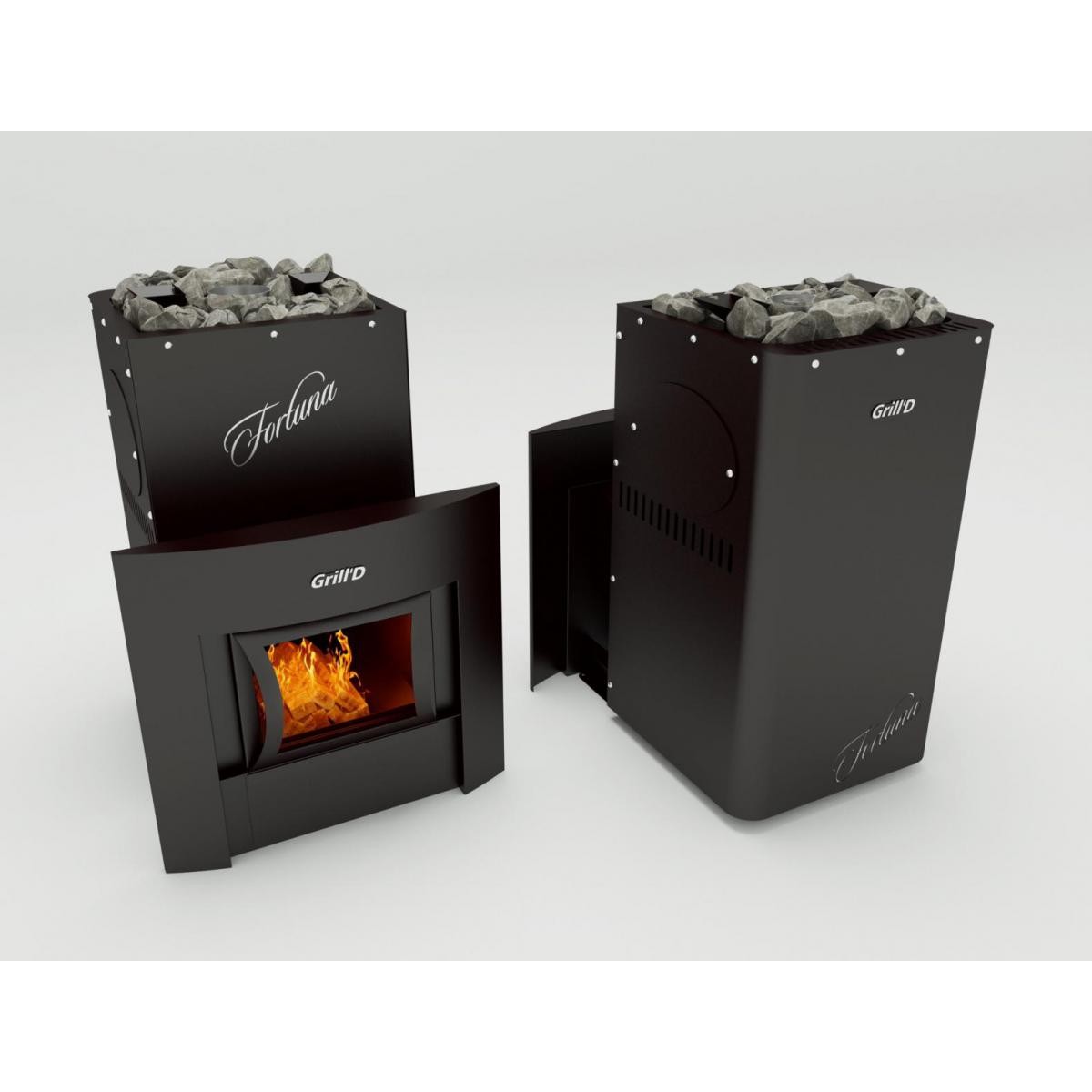 Печь для бани Grill’D Fortuna 200 window black