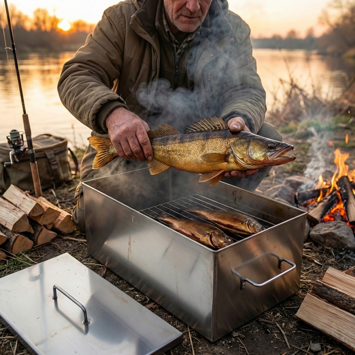 Коптильня Ольховый дым Классик 400х300х200 (толщина 2 мм сталь 430)