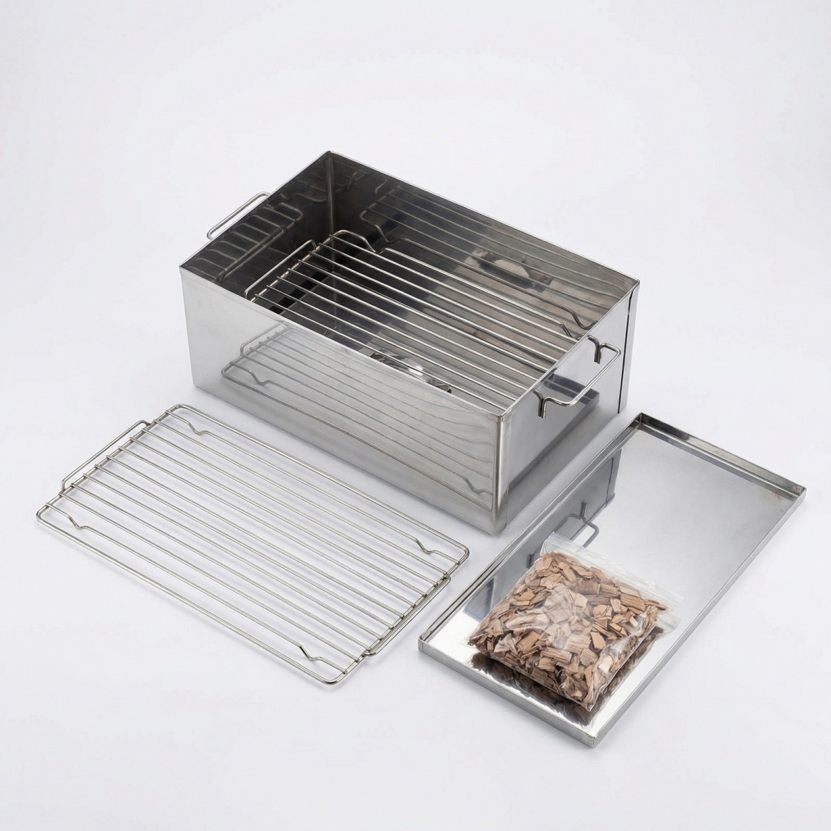 Коптильня Ольховый дым Классик 400х300х200 (толщина 2 мм сталь 430)