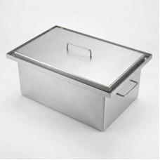 Коптильня Ольховый дым Престиж 400х200х200 (толщина 2 мм, сталь 304 не магнит.) с гидрозатвором