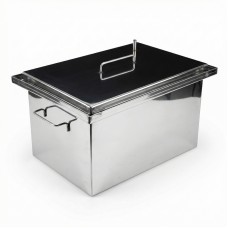 Коптильня Ольховый дым Профи 350х200х200 (толщина 2 мм, сталь 430) с гидрозатвором